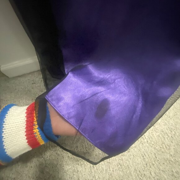 Vintage 90's Grunge Morgan and Co.‎ Purple Beaded Lace Halter Neck Gown - Picture 4 of 16